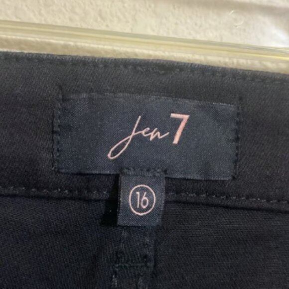 JEN7 by 7 for All Mankind Women’s Slim Straight Black Jean Pants Size 16 - Picture 6 of 10